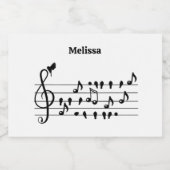 Étiquette Pour Bocaux Libre en tant qu'oiseau, oiseaux chanteurs faisant (Étiquettes simples)