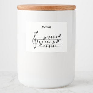 Étiquette Pour Bocaux Libre en tant qu'oiseau, oiseaux chanteurs faisant