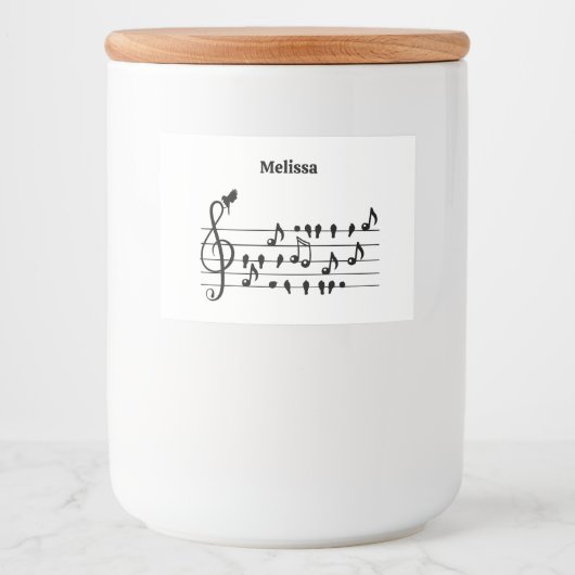 Étiquette Pour Bocaux Libre en tant qu'oiseau, oiseaux chanteurs faisant (Devant)