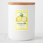Étiquette Pour Bocaux Limoncello Liqueur | Limoncino Citrons (Devant)