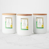 Étiquette Pour Bocaux Logo de l'étiquette de produit blanc avec paillett (Bouteilles)