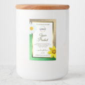 Étiquette Pour Bocaux Logo de l'étiquette de produit blanc avec paillett (Devant)