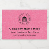 Étiquette Pour Bocaux Logo d'entreprise | Name | Site Web Slogan promoti (Étiquettes simples)