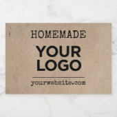 Étiquette Pour Bocaux Logo Simple Entreprise de Papier Brun Krafr Fait M (Étiquettes simples)