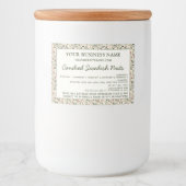 Étiquette Pour Bocaux Loi sur les chalets Ingrédients alimentaires faits (Devant)