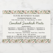 Étiquette Pour Bocaux Loi sur les chalets Ingrédients alimentaires faits (Étiquettes simples)