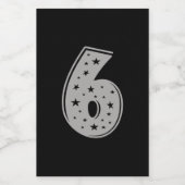 Étiquette Pour Bocaux Lucky Numéro 6 Joyeux anniversaire (Étiquettes simples)