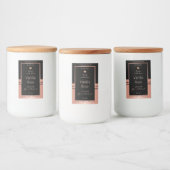 Étiquette Pour Bocaux Luxury Product Packaging Label Black and Rose Gold (Bouteilles)