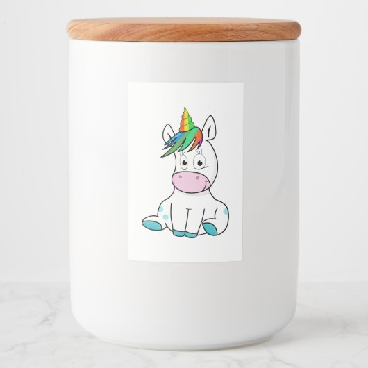 Étiquette Pour Bocaux Ma petite licorne mignonne (Devant)