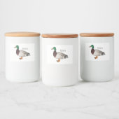 Étiquette Pour Bocaux Mallard duck cartoon illustration  (Bouteilles)