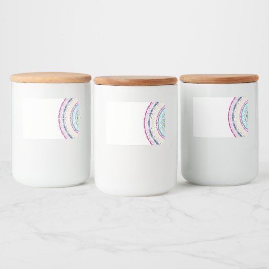 Étiquette Pour Bocaux mandala coloré (Bouteilles)