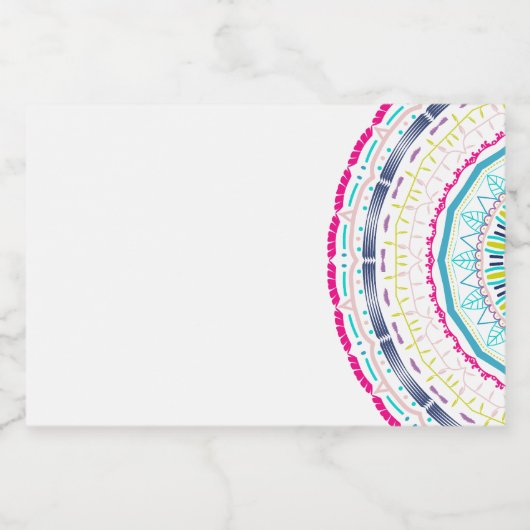 Étiquette Pour Bocaux mandala coloré (Étiquettes simples)