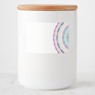 Étiquette Pour Bocaux mandala coloré