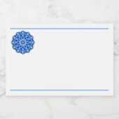 Étiquette Pour Bocaux Mandala en bleu (Étiquettes simples)