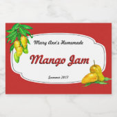 Étiquette Pour Bocaux Mango Jam Canning (Étiquettes simples)