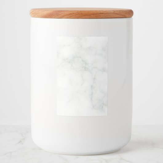 Étiquette Pour Bocaux Marbre Blanc Moderne (Devant)