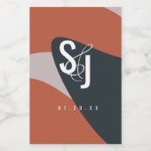 Étiquette Pour Bocaux Mariage Bleu en terre cuite bio (Étiquettes simples)