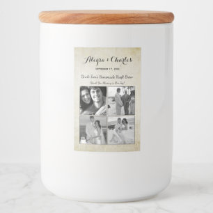 Étiquette Pour Bocaux Mariage de collage photo personnalisé vintage