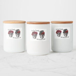 Étiquette Pour Bocaux Mariage du crâne - Jusqu'à la mort nous faisons pa