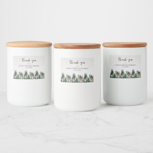 Étiquette Pour Bocaux Mariage forestier rustique (Bouteilles)