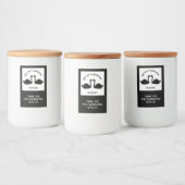 Étiquette Pour Bocaux Mariage gothique Baiser Black Swans Personnalisé (Bouteilles)
