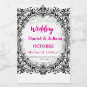 Étiquette Pour Bocaux mariage, invitation, floral, rose, élégant, romant (Étiquettes simples)