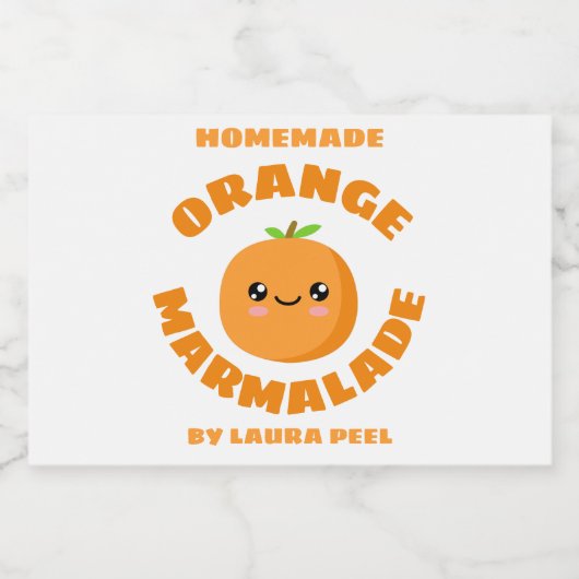 Étiquette Pour Bocaux Marmalade orange artisanale (Étiquettes simples)