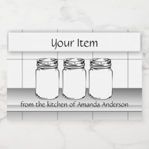Étiquette Pour Bocaux Mason Jar Personnalisez votre produit Moden de mod