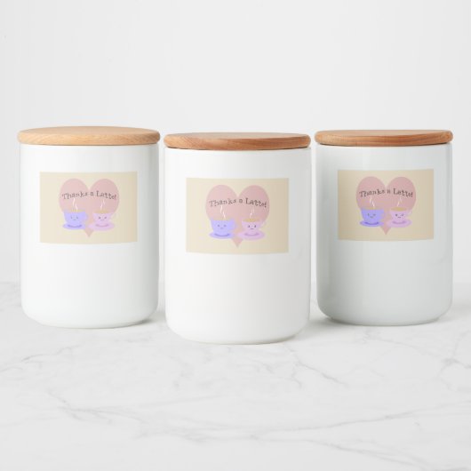 Étiquette Pour Bocaux Merci à Latte (Bouteilles)