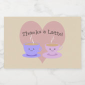 Étiquette Pour Bocaux Merci à Latte (Étiquettes simples)