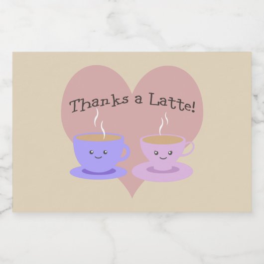 Étiquette Pour Bocaux Merci à Latte (Étiquettes simples)