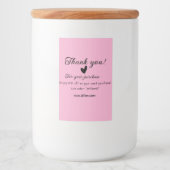 Étiquette Pour Bocaux Merci pour l'achat détail de l'entreprise familial (Devant)