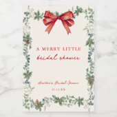 Étiquette Pour Bocaux Merry Little Christmas Bridal Shower Favor Labels (Étiquettes simples)