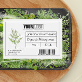 Étiquette Pour Bocaux Microgreens de logos et de codes-barres personnali