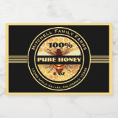 Étiquette Pour Bocaux Miel Bee (Étiquettes simples)