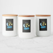 Étiquette Pour Bocaux Mignons étoiles chantant, lune et bande dessinée d (Bouteilles)