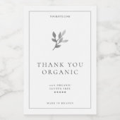 Étiquette Pour Bocaux Minimal Simple Boho Feuille d'Argent Blanc (Étiquettes simples)