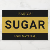 Étiquette Pour Bocaux Minimalist Custom Sugar Label for Containers (Étiquettes simples)