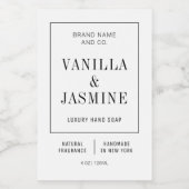 Étiquette Pour Bocaux Minimalist Simple Bath Product Waterproof Label (Étiquettes simples)