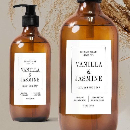 Étiquette Pour Bocaux Minimalist Simple Bath Product Waterproof Label