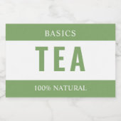 Étiquette Pour Bocaux Minimalist TEA Label for Containers (Étiquettes simples)
