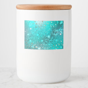 Étiquette Pour Bocaux Mint Turquoise Foil Background