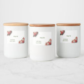 Étiquette Pour Bocaux Mix de vacances Poinsettia Plantes (Bouteilles)