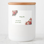 Étiquette Pour Bocaux Mix de vacances Poinsettia Plantes (Devant)