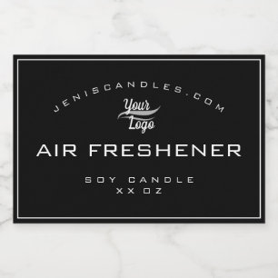 Étiquette Pour Bocaux Modèle de logo noir minimaliste Bougie de style si