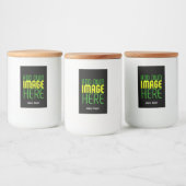 ÉTIQUETTE POUR BOCAUX MODELE DE TEXTE D'IMAGE NOIRE SIMPLE ET MODIFIABLE (Bouteilles)