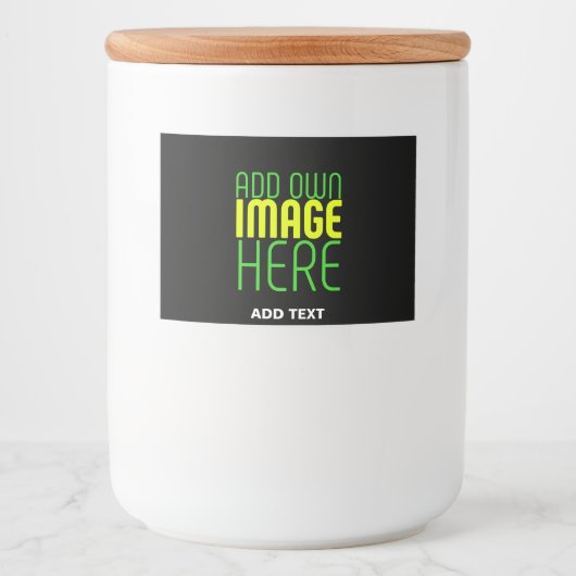 ÉTIQUETTE POUR BOCAUX MODELE DE TEXTE D'IMAGE NOIRE SIMPLE ET MODIFIABLE (Devant)
