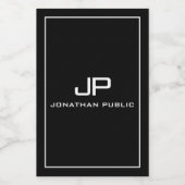 Étiquette Pour Bocaux Modèle moderne tendance sur mesure Monogramme sur (Étiquettes simples)