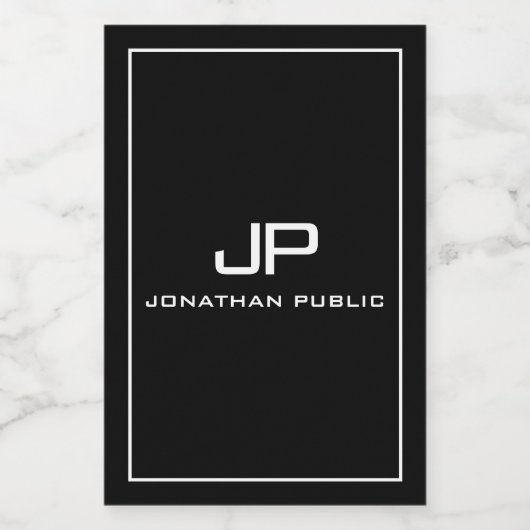 Étiquette Pour Bocaux Modèle moderne tendance sur mesure Monogramme sur  (Étiquettes simples)