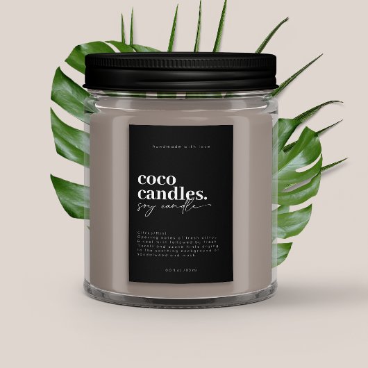 Étiquette Pour Bocaux Modern Candle Label